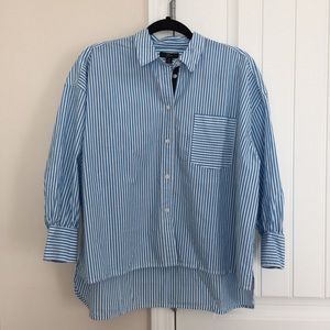J. Crew Pinstripe Button Up